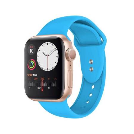 Crong Liquid - Pasek do Apple Watch 42/44/45/49mm (niebieski) (CRG-44LQB-BLU)