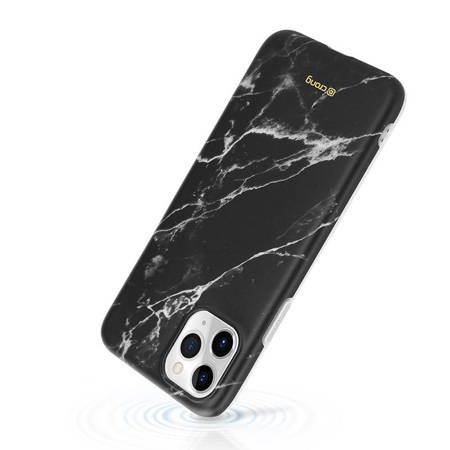 Crong Marble Case – Etui iPhone 11 Pro (czarny) (CRG-MRB-IP11P-BLK)