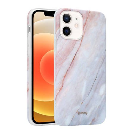 Crong Marble Case - Etui iPhone 12 Mini (różowy) (CRG-MRB-IP1254-PNK)