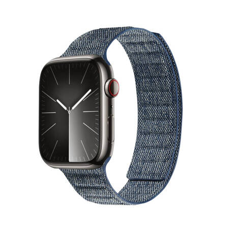 Crong Melange - Pasek magnetyczny do Apple Watch 42/44/45/49 mm (niebieski melanż) (CRG-44MEL-BLU)