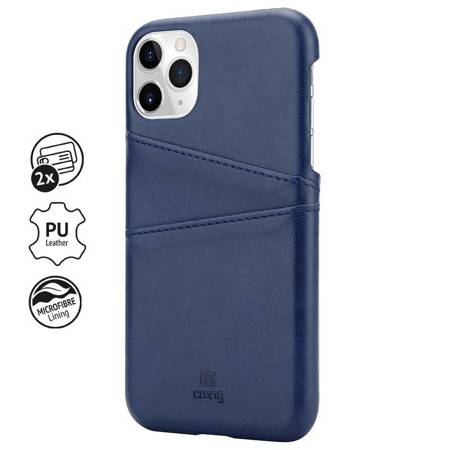 Crong Neat Cover - Etui iPhone 11 Pro z kieszeniami (niebieski) (CRG-NTC-IPH11P-BLUE)