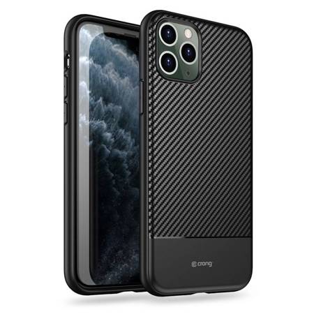 Crong Prestige Carbon Cover - Etui iPhone 11 Pro (czarny) (CRG-CARB-IP11P-BLK)