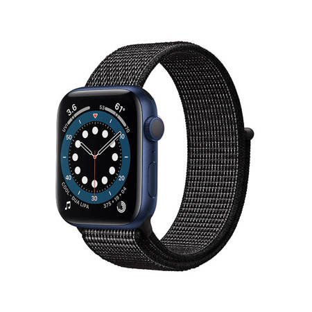 Crong Reflex - Pasek sportowy do Apple Watch 38/40/41 mm (czarny) (CRG-40RFB-BLK)