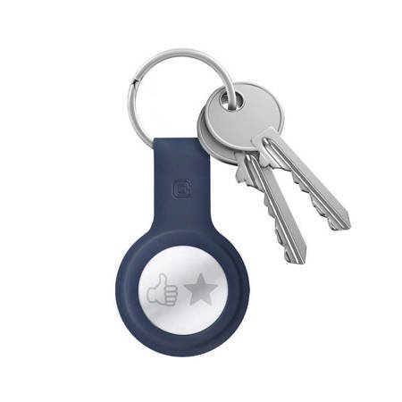 Crong Silicone Case with Key Ring – Brelok do Apple AirTag (granatowy) (CRG-ATS-BLUE)