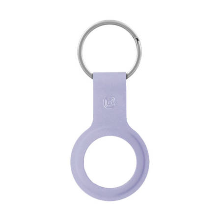 Crong Silicone Case with Key Ring – Etui ochronne brelok do Apple AirTag (lawendowy) (CRG-ATS-VLT)