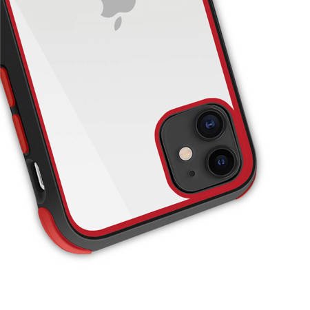 Crong Trace Clear Cover - Etui iPhone 11 Pro (czarny/czerwony) (CRG-TRC-IP11P-BR)