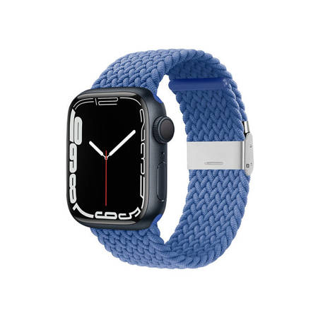 Crong Wave Band – Pleciony pasek do Apple Watch 38/40/41 mm (niebieski) (CRG-40WAV-BLU)