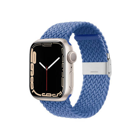 Crong Wave Band – Pleciony pasek do Apple Watch 38/40/41 mm (niebieski) (CRG-40WAV-BLU)