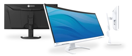 EIZO FlexScan EV3450XC-WT - monitor 34,1", 3440 x 1440 UWQHD, zakrzywiony, wbudowana kamera 21:9, (biały) (EV3450XC-WT)