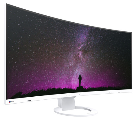 EIZO FlexScan EV3895-WT - ultraszeroki monitor LCD z zakrzywionym ekranem 38", ze złączem USB-C i kartą sieciową, sRGB: 100%, DCI-P3: 94% (biały) (EV3895-WT)