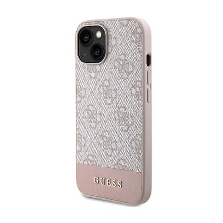 Guess 4G Bottom Stripe Collection - Etui iPhone 15 (różowy) (GUHCP15SG4GLPI)