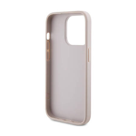 Guess 4G Bottom Stripe Metal Logo Collection - Etui iPhone 15 Pro (różowy) (GUHCP15LG4GLPI)