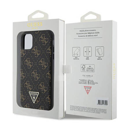 Guess 4G Triangle Metal Logo - Etui iPhone 11 (czarny) (GUHCN61PG4GPK)