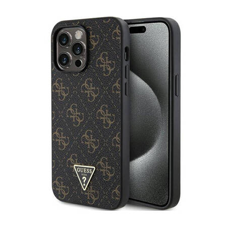 Guess 4G Triangle Metal Logo - Etui iPhone 14 Pro Max (czarny) (GUHCP14XPG4GPK)