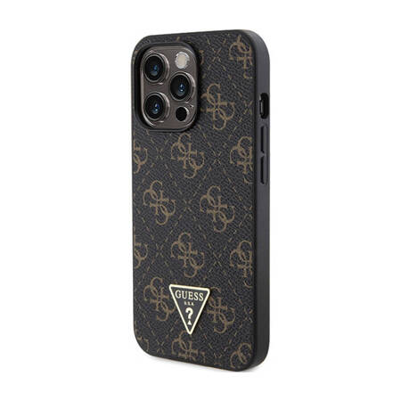 Guess 4G Triangle Metal Logo - Etui iPhone 14 Pro Max (czarny) (GUHCP14XPG4GPK)