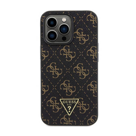 Guess 4G Triangle Metal Logo - Etui iPhone 14 Pro Max (czarny) (GUHCP14XPG4GPK)