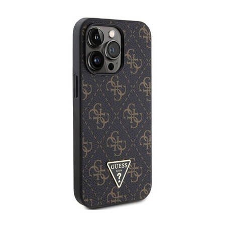 Guess 4G Triangle Metal Logo - Etui iPhone 14 Pro Max (czarny) (GUHCP14XPG4GPK)