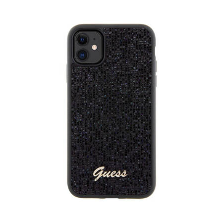 Guess Disco Metal Script - Etui iPhone 11 (czarny) (GUHCN61PMSDGSK)