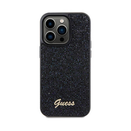 Guess Disco Metal Script - Etui iPhone 14 Pro Max (czarny) (GUHCP14XPMSDGSK)