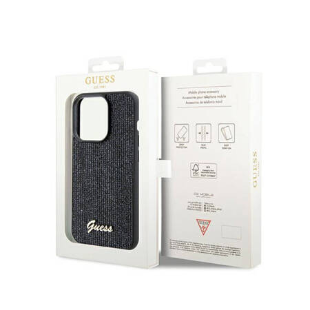 Guess Disco Metal Script - Etui iPhone 14 Pro Max (czarny) (GUHCP14XPMSDGSK)