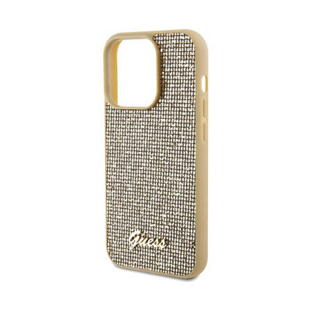 Guess Disco Metal Script - Etui iPhone 14 Pro Max (złoty) (GUHCP14XPMSDGSD)