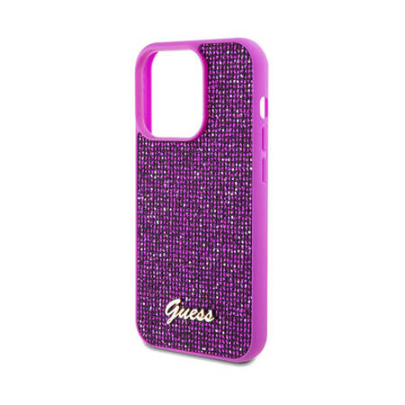 Guess Disco Metal Script - Etui iPhone 14 Pro (fuksja) (GUHCP14LPMSDGSF)