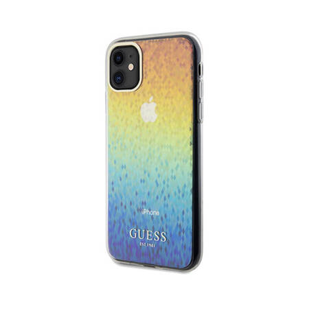 Guess IML Faceted Mirror Disco Iridescent - Etui iPhone 11 (Iridescent) (GUHCN61HDECMI)