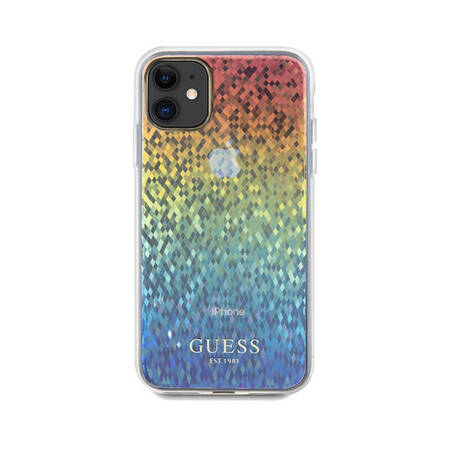 Guess IML Faceted Mirror Disco Iridescent - Etui iPhone 11 (Iridescent) (GUHCN61HDECMI)