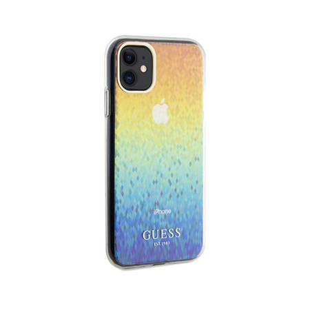 Guess IML Faceted Mirror Disco Iridescent - Etui iPhone 11 (Iridescent) (GUHCN61HDECMI)