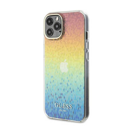 Guess IML Faceted Mirror Disco Iridescent - Etui iPhone 12 / iPhone 12 Pro (Iridescent) (GUHCP12MHDECMI)