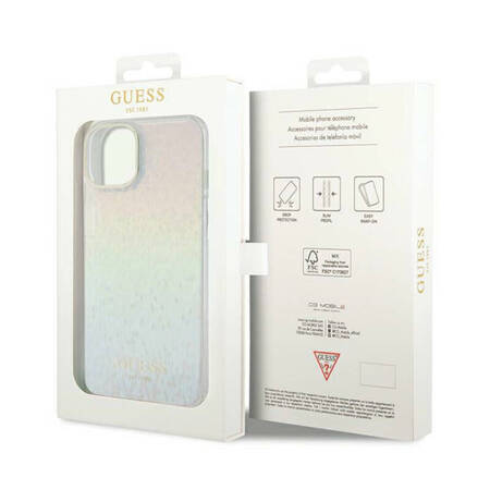 Guess IML Faceted Mirror Disco Iridescent - Etui iPhone 12 / iPhone 12 Pro (Iridescent) (GUHCP12MHDECMI)