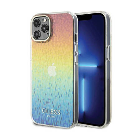 Guess IML Faceted Mirror Disco Iridescent - Etui iPhone 13 Pro (Iridescent) (GUHCP13LHDECMI)