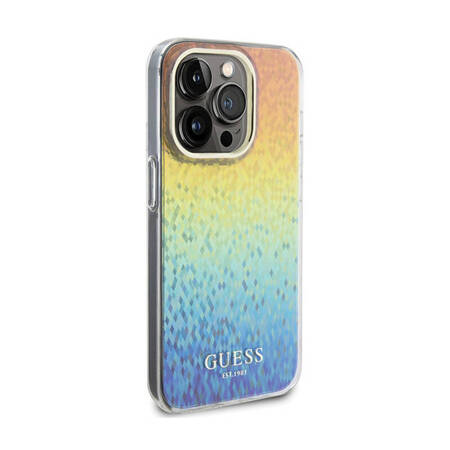 Guess IML Faceted Mirror Disco Iridescent - Etui iPhone 14 Pro Max (Iridescent) (GUHCP14XHDECMI)