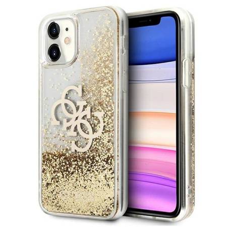 Guess Liquid Glitter 4G Big Logo - Etui iPhone 11 (złoty) (GUHCN61LG4GGO)