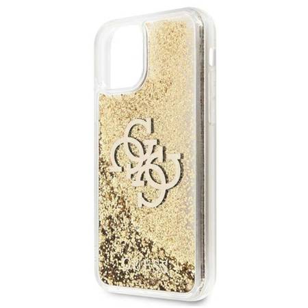 Guess Liquid Glitter 4G Big Logo - Etui iPhone 11 (złoty) (GUHCN61LG4GGO)