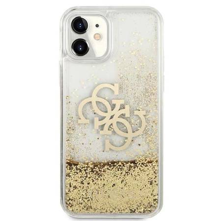 Guess Liquid Glitter 4G Big Logo - Etui iPhone 11 (złoty) (GUHCN61LG4GGO)