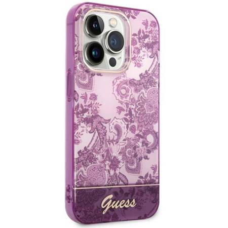 Guess Porcelain Collection - Etui iPhone 14 Pro Max (fuksja) (GUHCP14XHGPLHF)