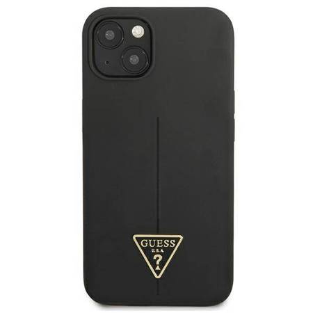 Guess Silicone Triangle Logo - Etui iPhone 13 mini (czarny) (GUHCP13SSLTGK)