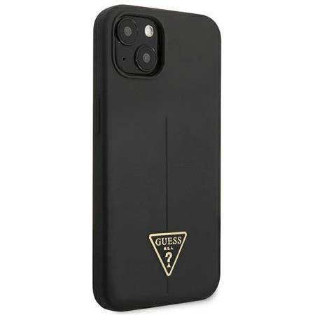 Guess Silicone Triangle Logo - Etui iPhone 13 mini (czarny) (GUHCP13SSLTGK)