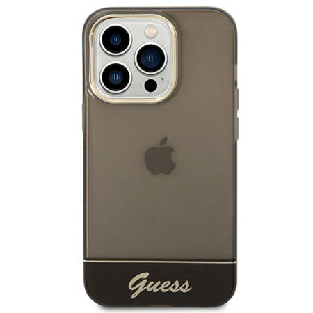 Guess Translucent - Etui iPhone 14 Pro Max (czarny) (GUHCP14XHGCOK)