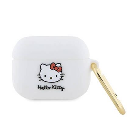 Hello Kitty Silicone 3D Kitty Head - Etui AirPods Pro (biały) (HKAP3DKHSH)