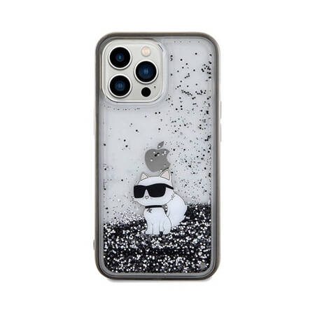 Karl Lagerfeld Liquid Glitter Choupette - Etui iPhone 13 Pro Max (przezroczysty) (KLHCP13XLKCNSK)