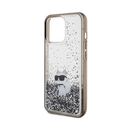 Karl Lagerfeld Liquid Glitter Choupette - Etui iPhone 13 Pro Max (przezroczysty) (KLHCP13XLKCNSK)