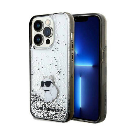 Karl Lagerfeld Liquid Glitter Choupette - Etui iPhone 14 Pro Max (przezroczysty) (KLHCP14XLKCNSK)