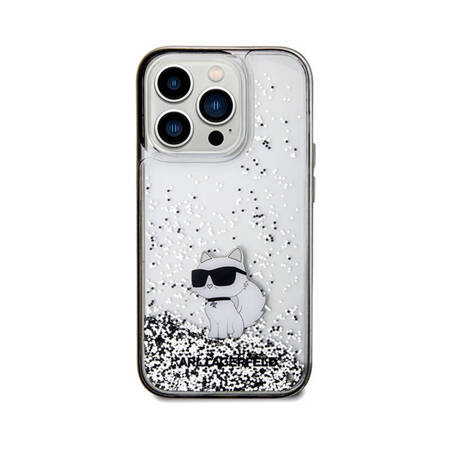 Karl Lagerfeld Liquid Glitter Choupette - Etui iPhone 14 Pro Max (przezroczysty) (KLHCP14XLKCNSK)