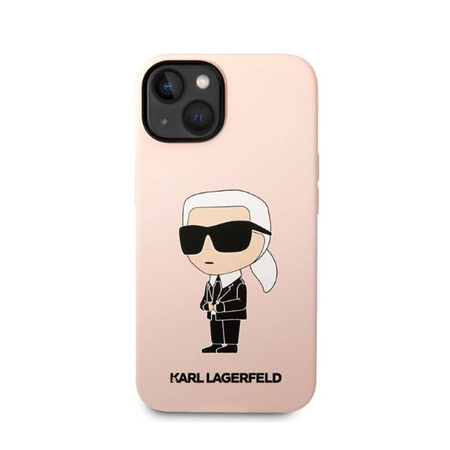 Karl Lagerfeld Silicone NFT Ikonik MagSafe - Etui iPhone 14 Plus (różowy) (KLHMP14MSNIKBCP)