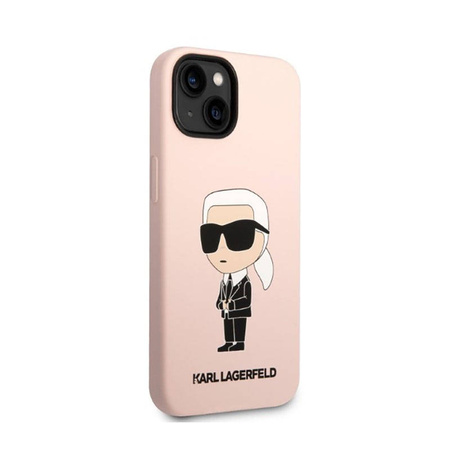 Karl Lagerfeld Silicone NFT Ikonik MagSafe - Etui iPhone 14 Plus (różowy) (KLHMP14MSNIKBCP)