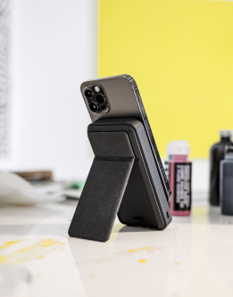 Mophie Snap+ Powerstation Stand - stojący magnetyczny powerbank kompatybilny z MagSafe 10000mAh USB-C (black) (401107914)