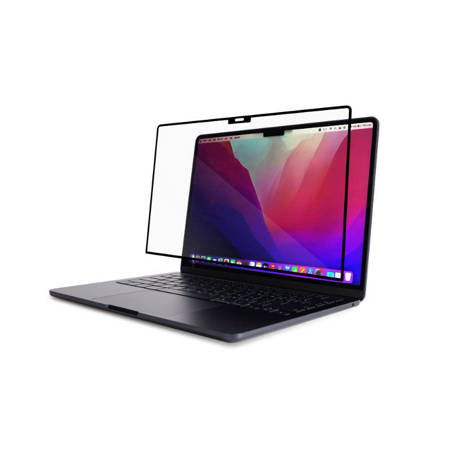 Moshi iVisor XT - Folia ochronna na ekran MacBook Air 13.6" M2 (2022) (czarna ramka) (99MO040919)