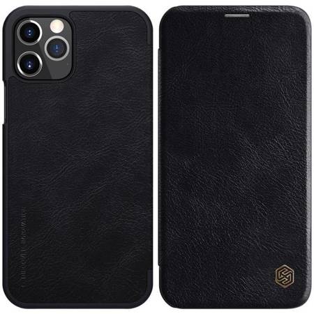 Nillkin Qin Leather Case - Etui Apple iPhone 12 Pro Max (Black) (IP67-01651)